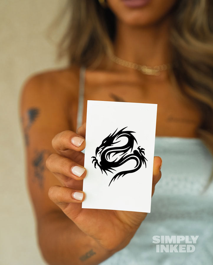 Tribal Dragon Tattoo