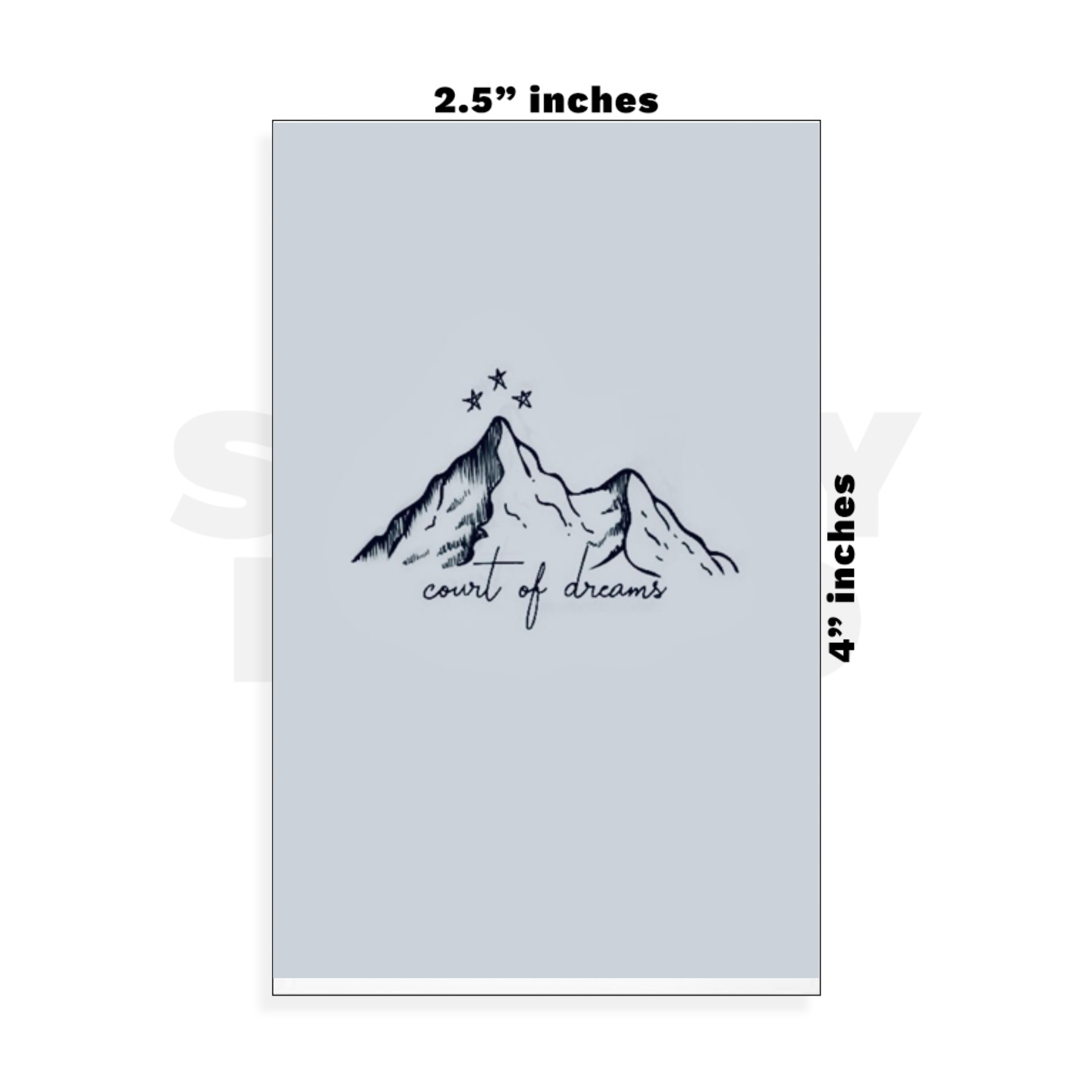 Custom Small - 2.5in x 4in