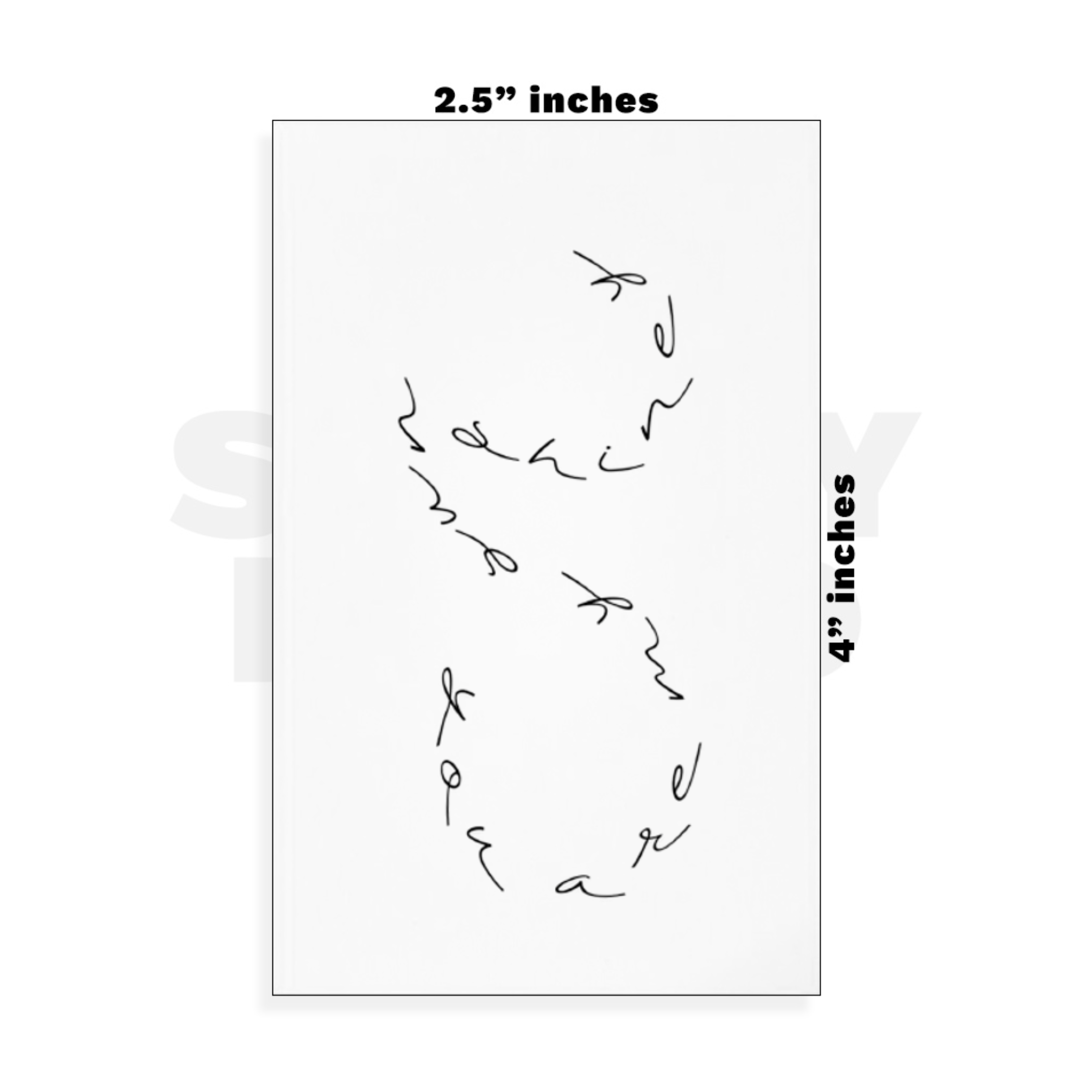 Custom Small - 2.5in x 4in