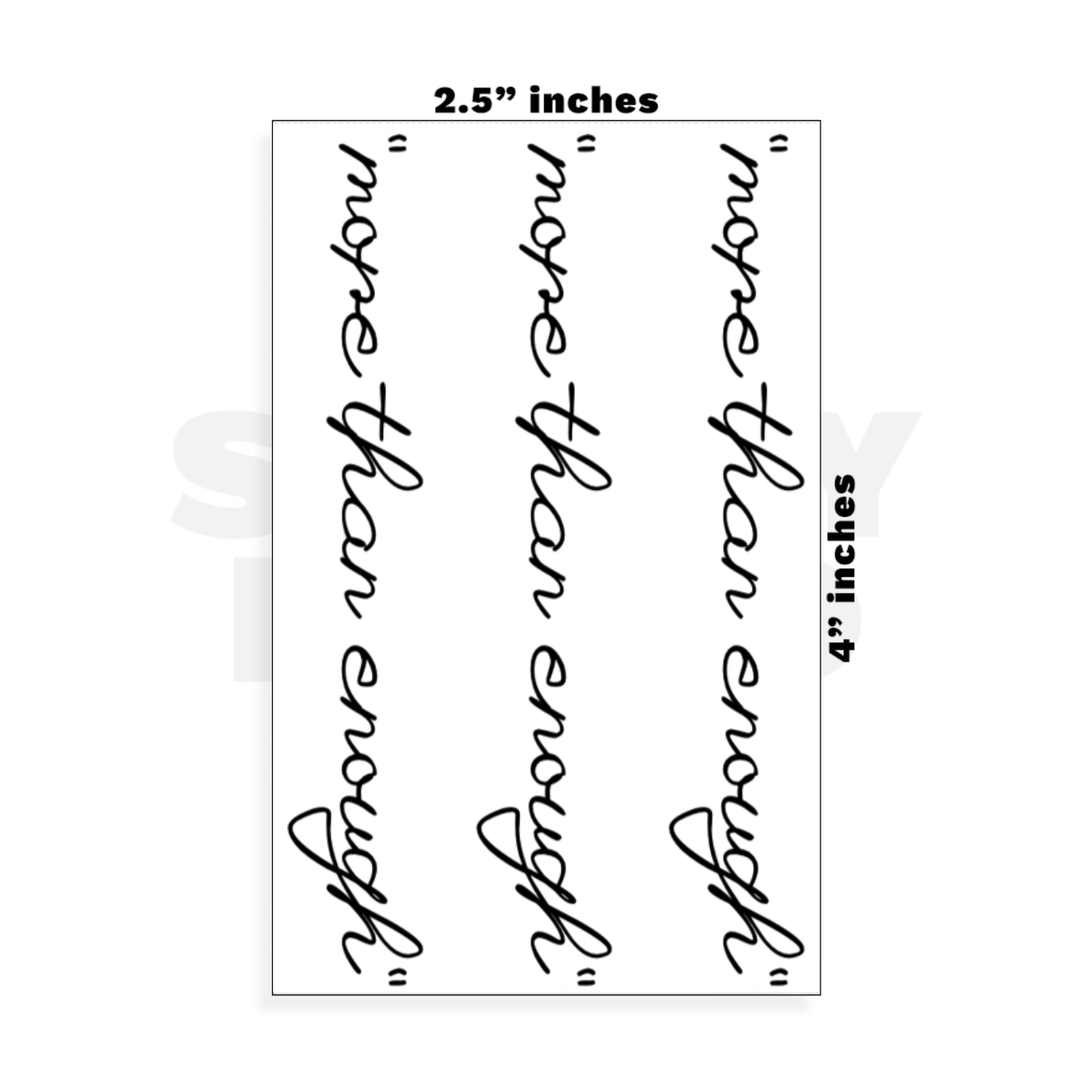 Custom Small - 2.5in x 4in