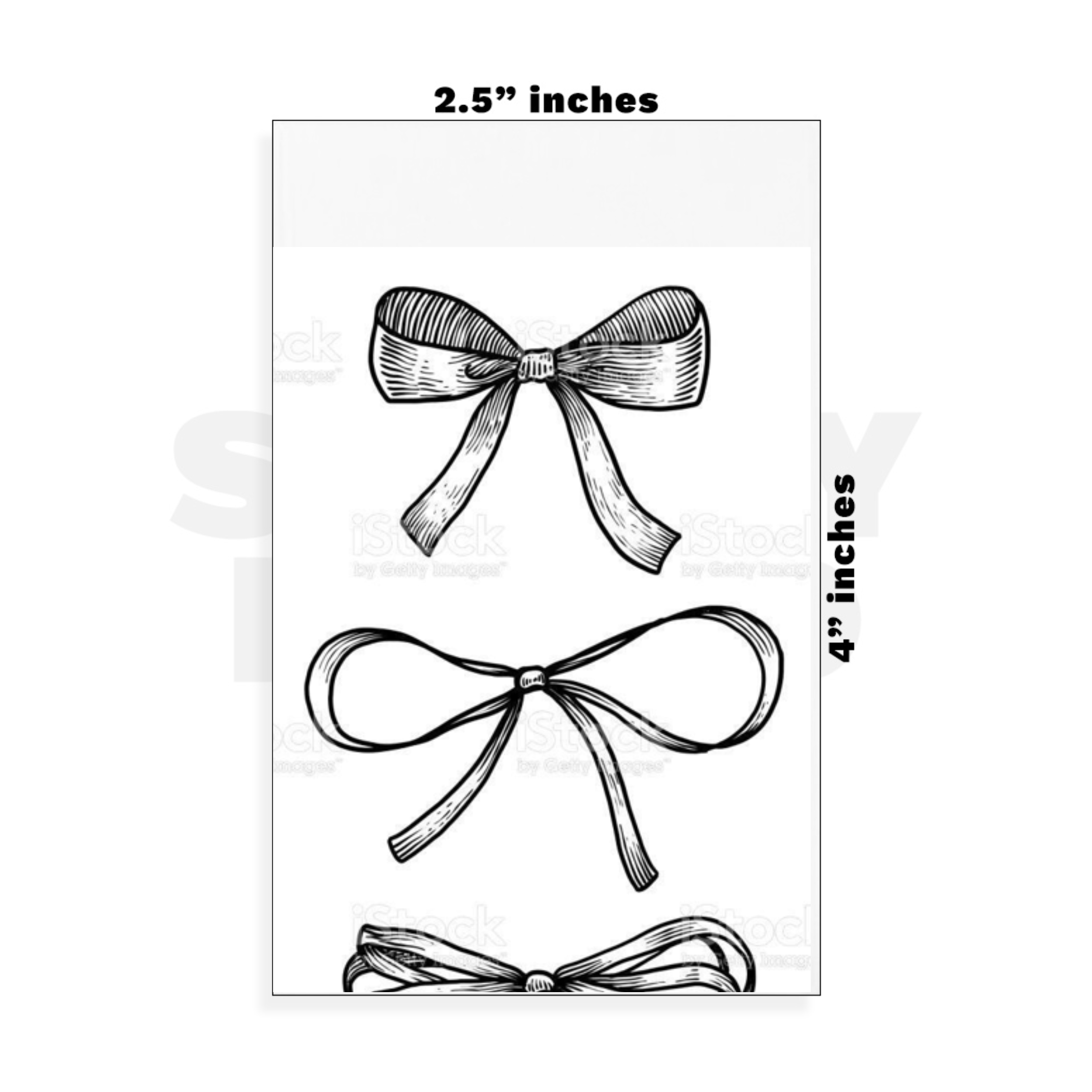 Custom Small - 2.5in x 4in