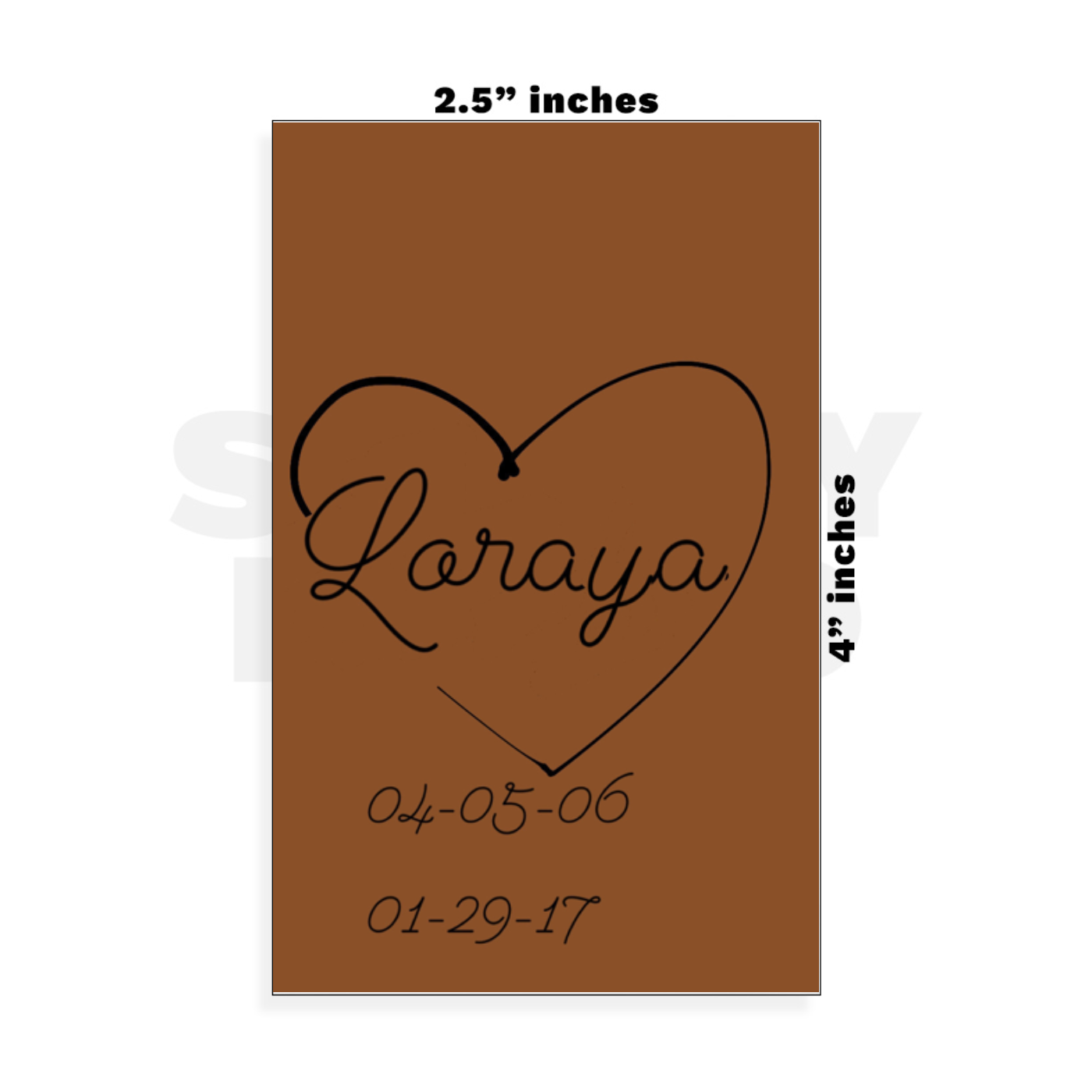 Custom Small - 2.5in x 4in