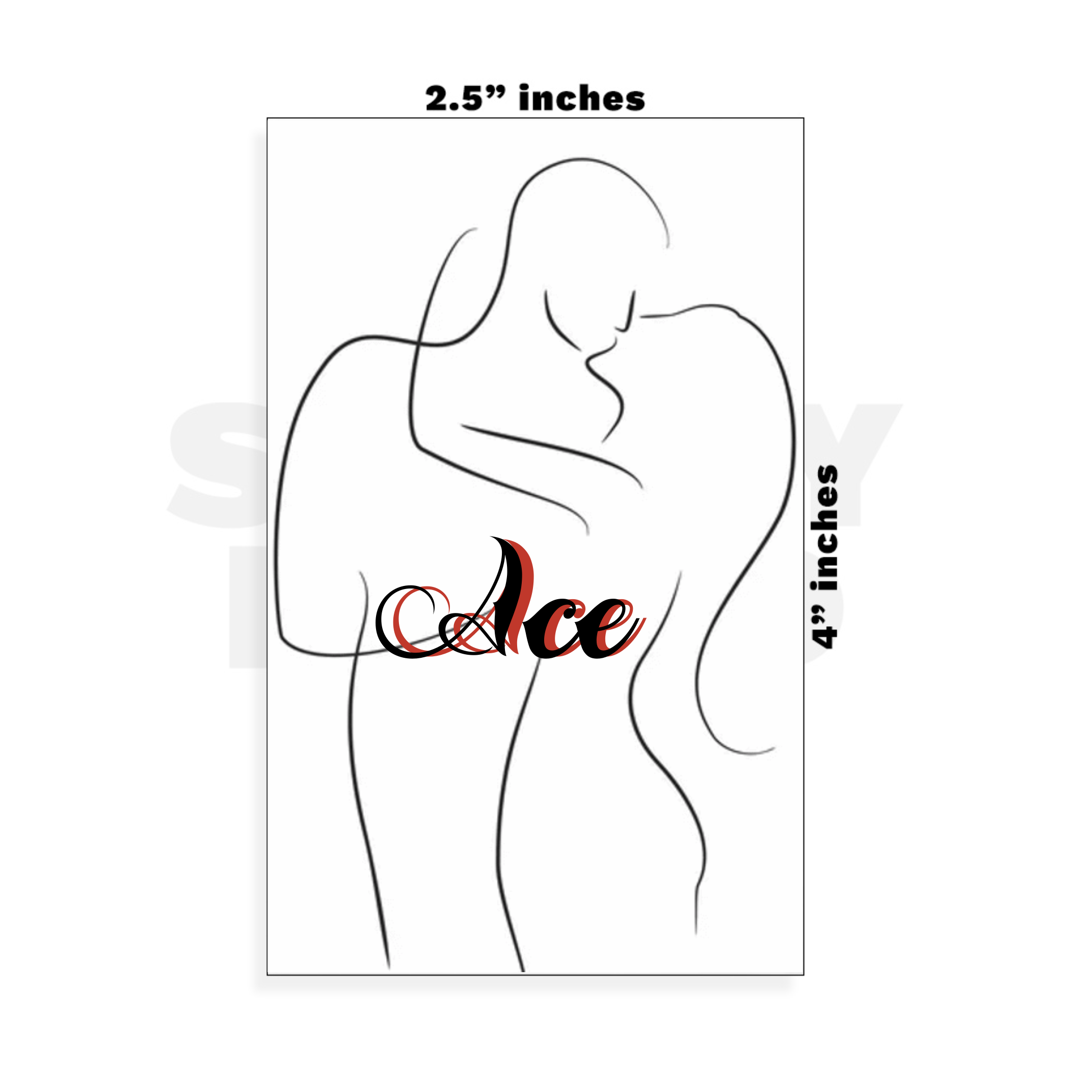 Custom Small - 2.5in x 4in