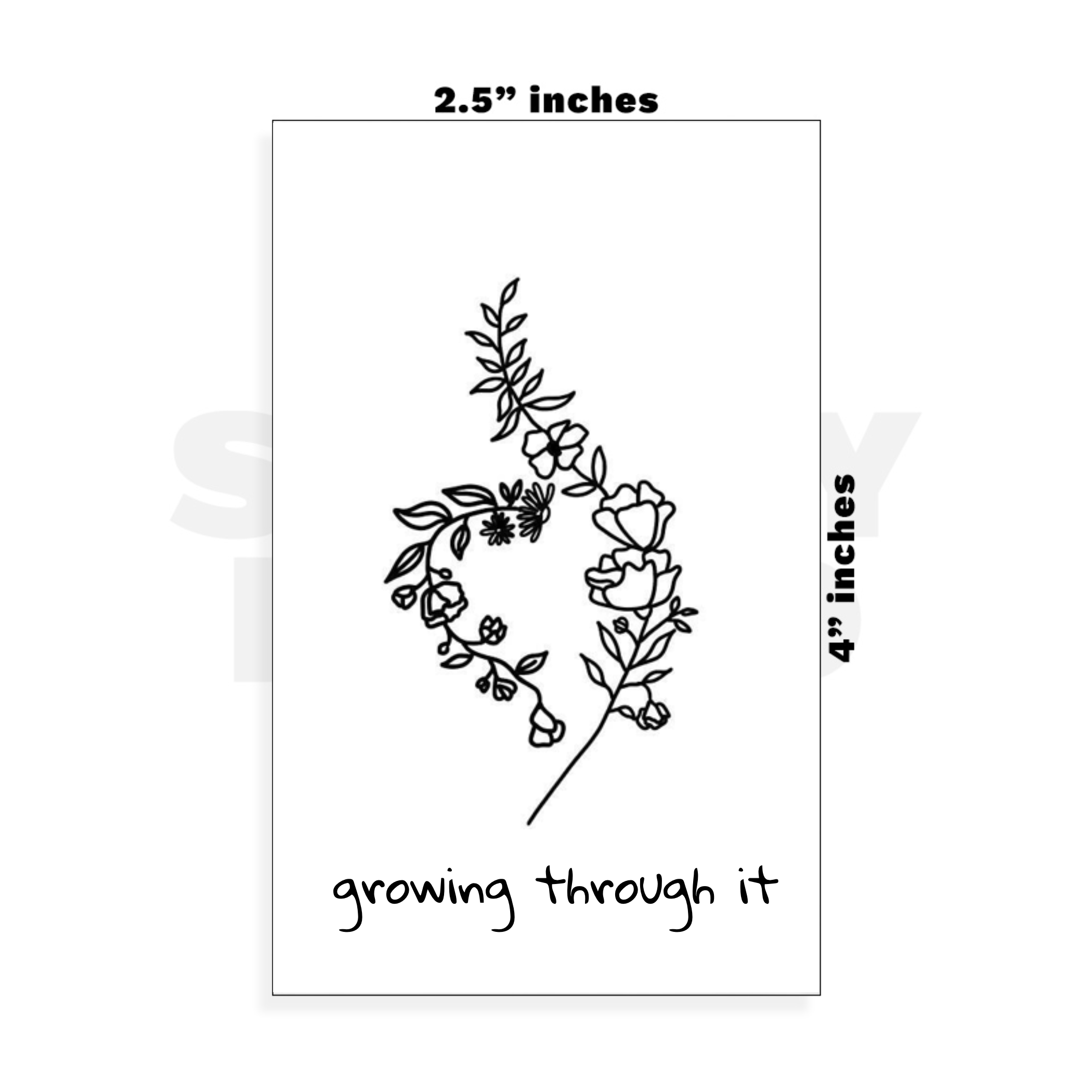 Custom Small - 2.5in x 4in