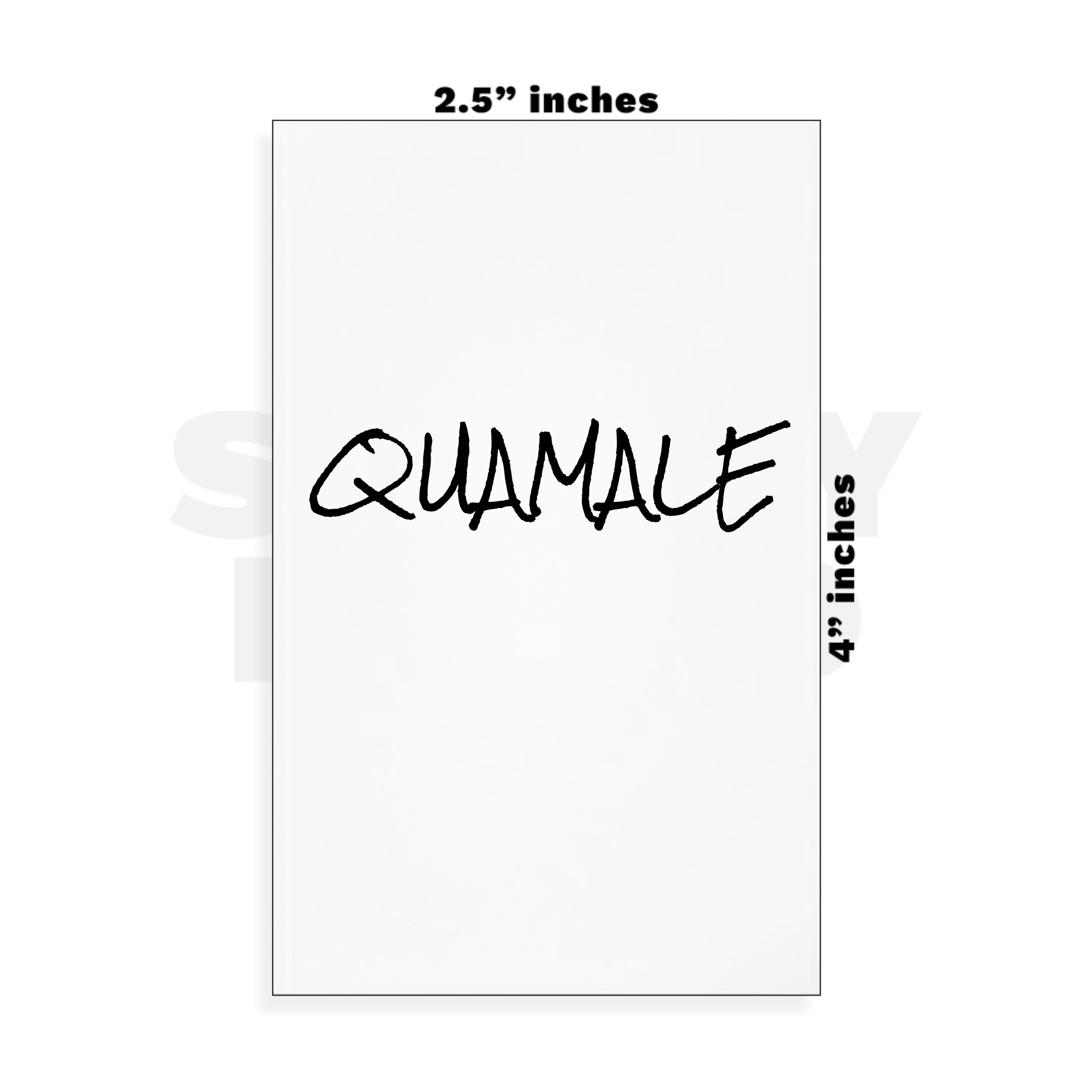 Custom Small - 2.5in x 4in