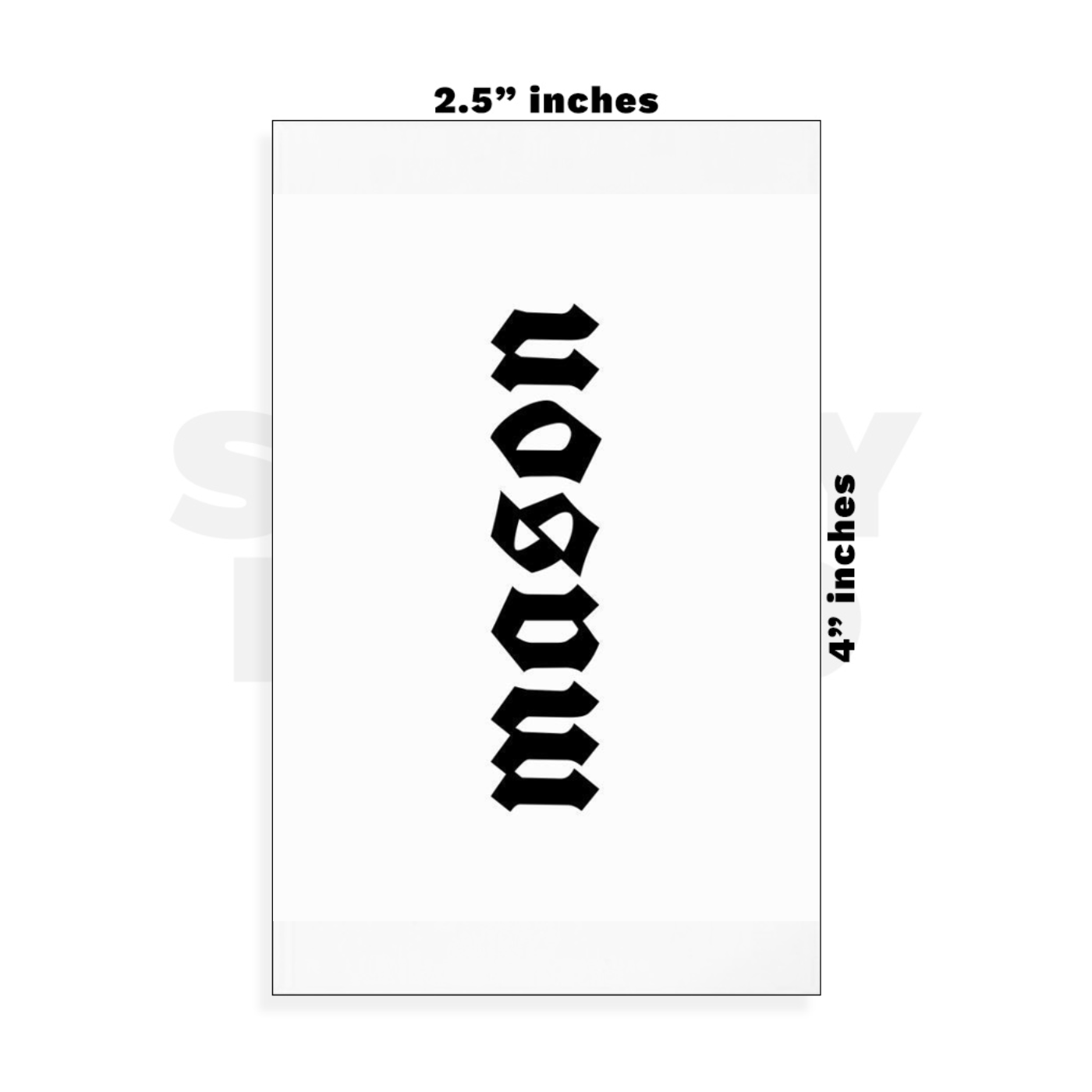 Custom Small - 2.5in x 4in