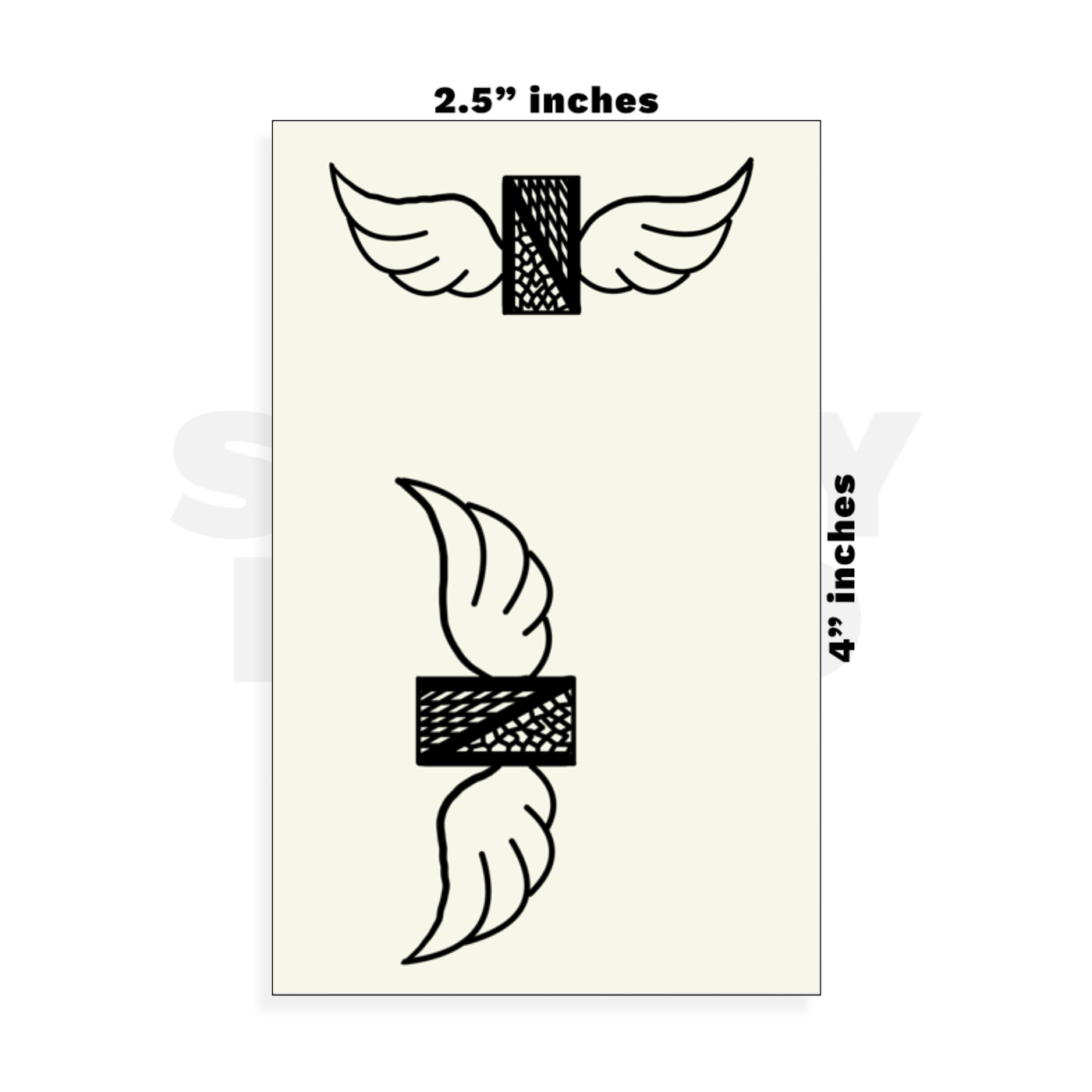 Custom Small - 2.5in x 4in