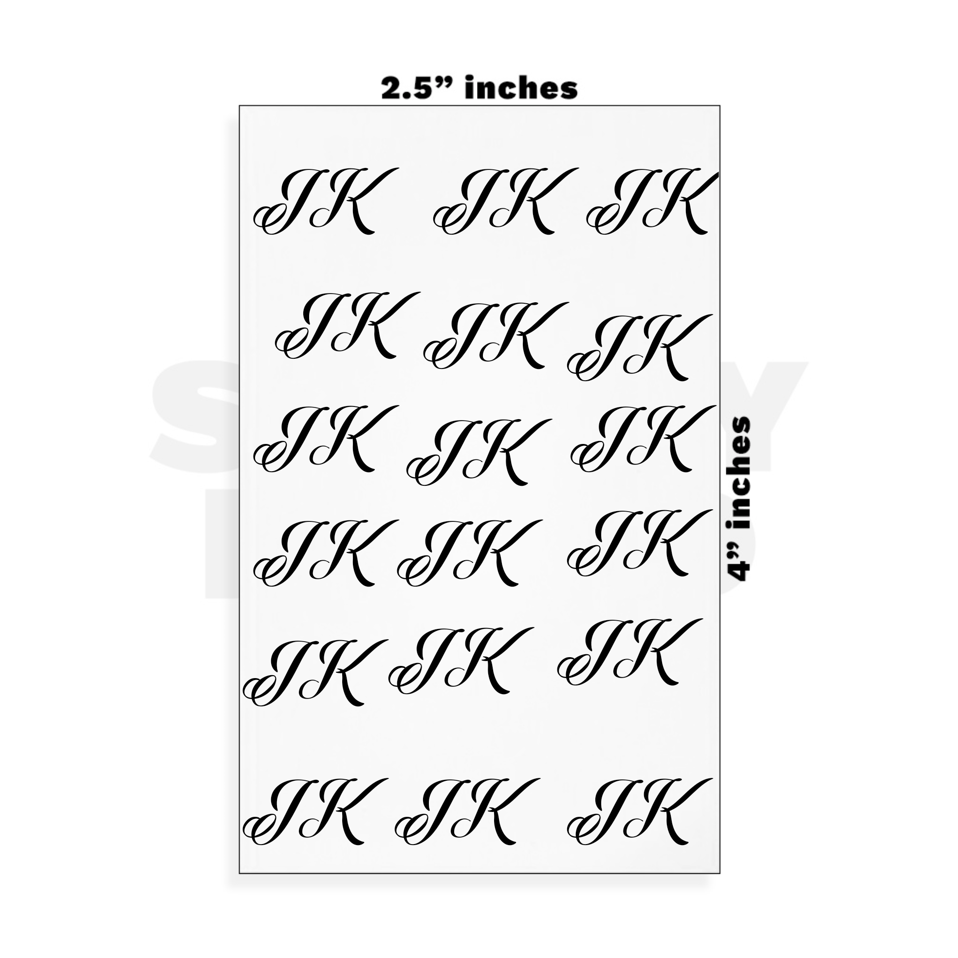 Custom Small - 2.5in x 4in