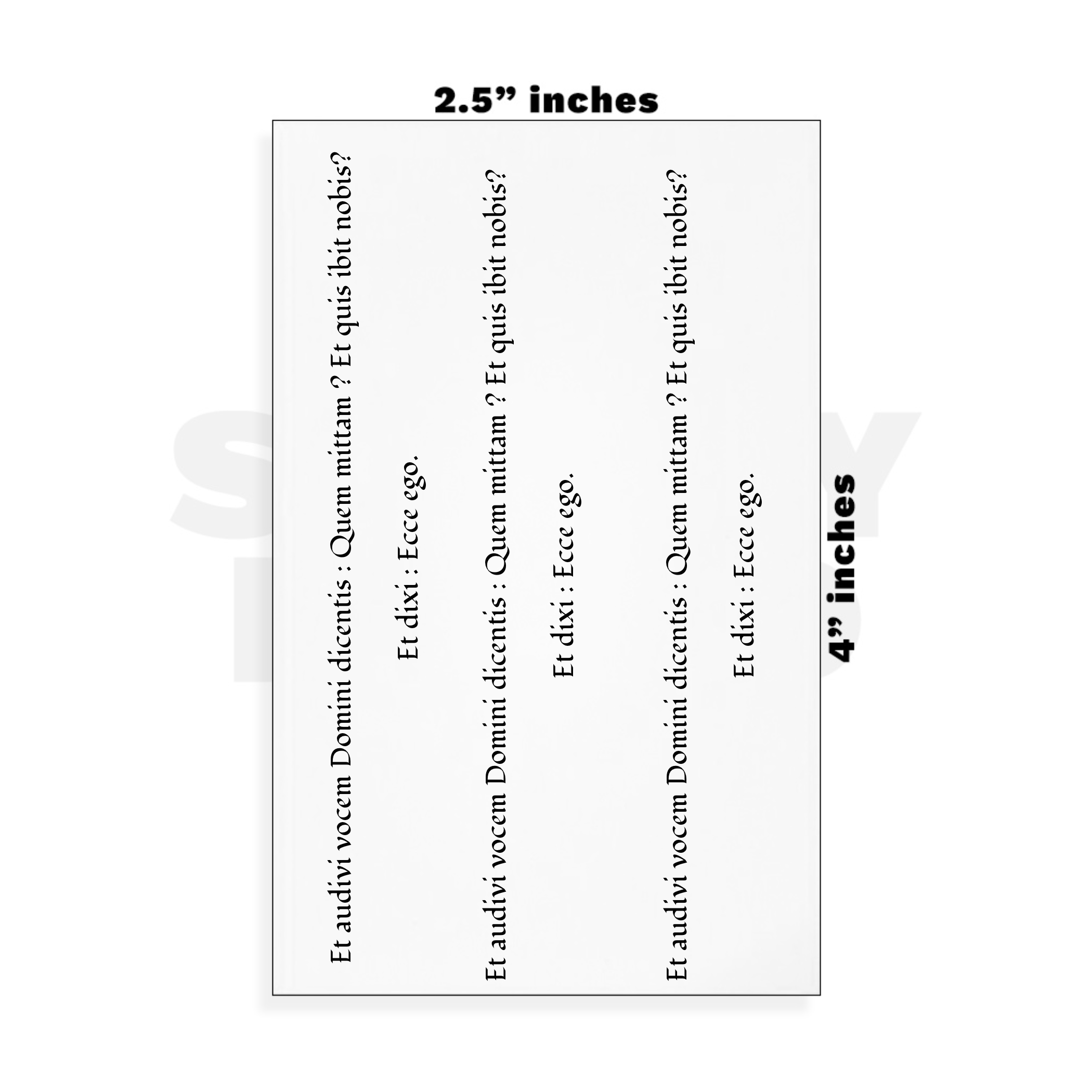 Custom Small - 2.5in x 4in