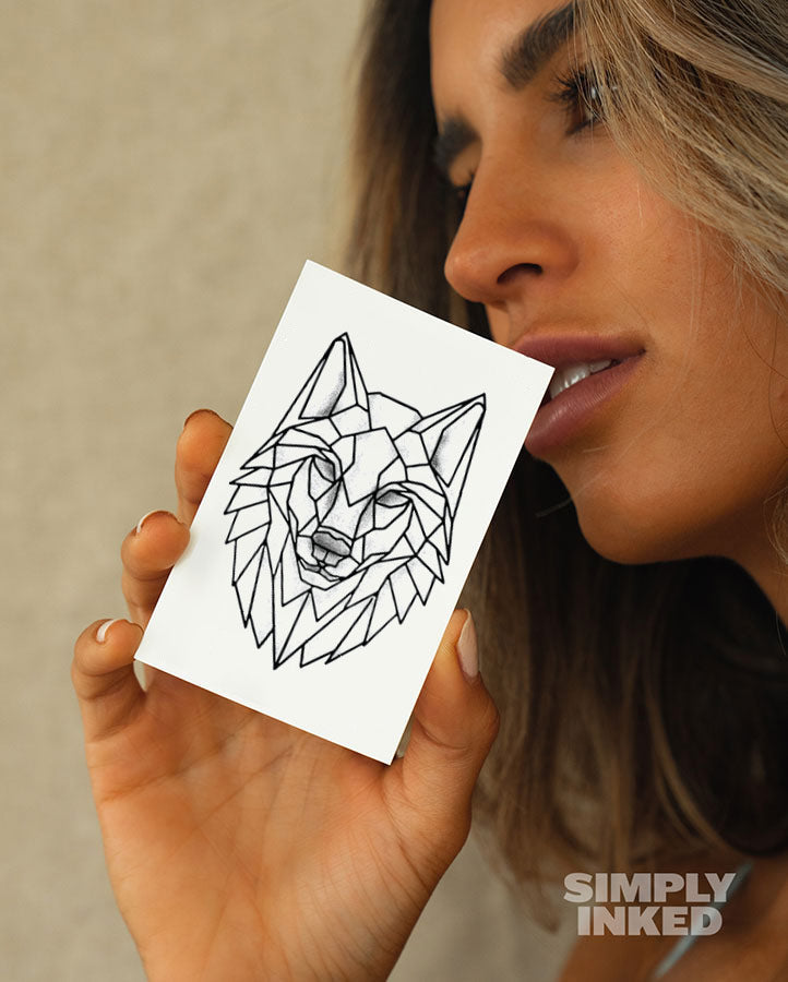 Geometric Wolf Tattoo - Semi Permanent