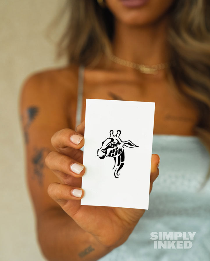 Tribal Giraffe Tattoo