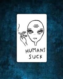 Humans Suck Tattoo - Semi Permanent