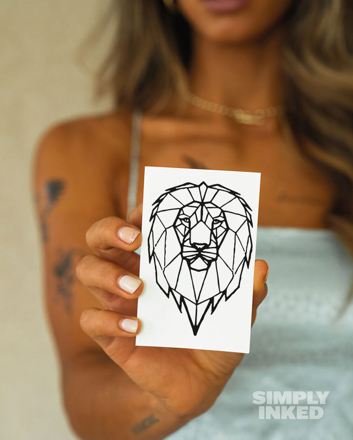 Geometric Lion Tattoo