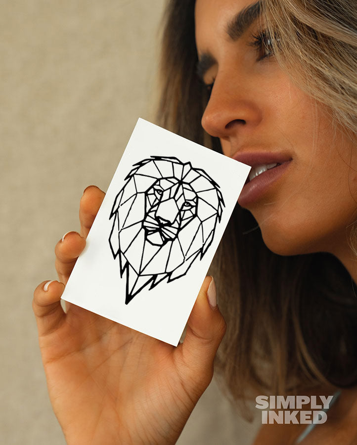 Geometric Lion Tattoo