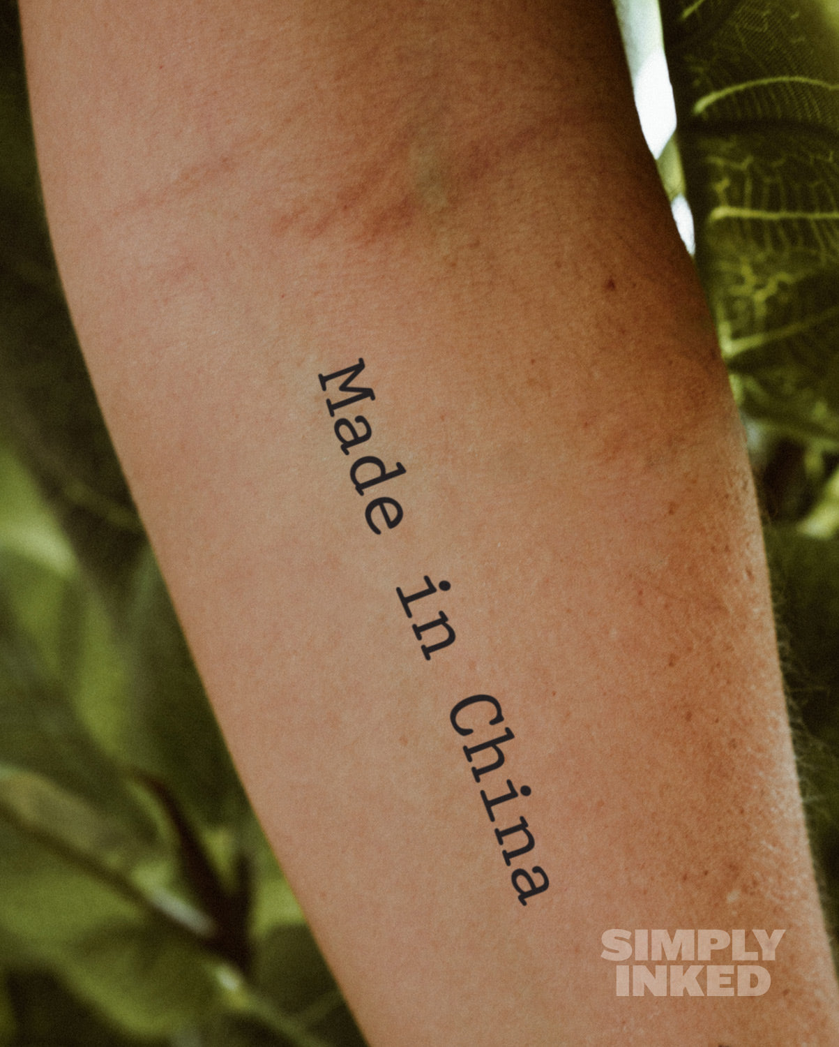 “Made in China” Tattoo - Semi Permanent