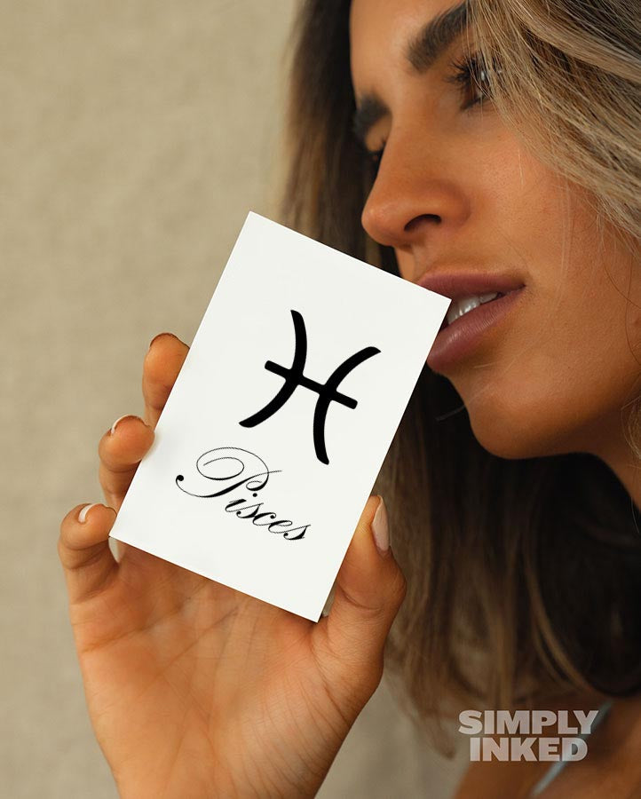 Pisces Astrology Tattoo - Semi Permanent
