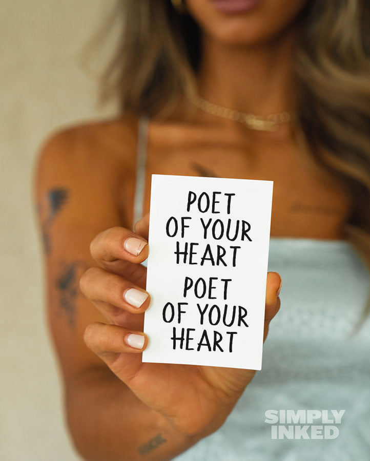 "Poet of your heart" Tattoo