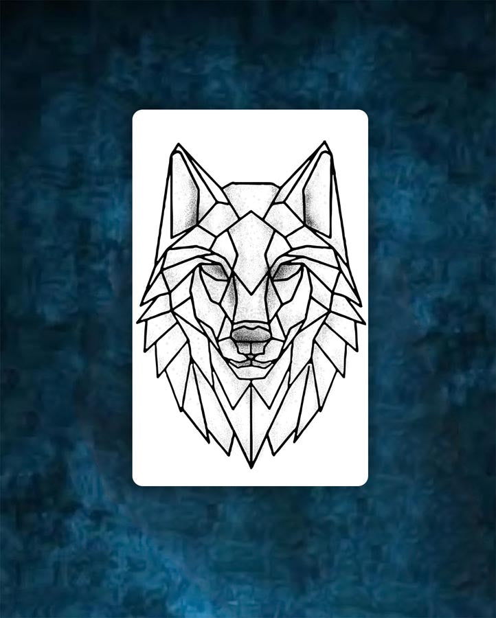 Geometric Wolf Tattoo - Semi Permanent