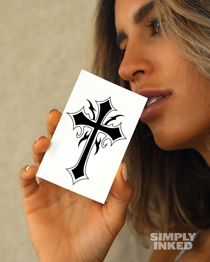 Tribal Cross Tattoo