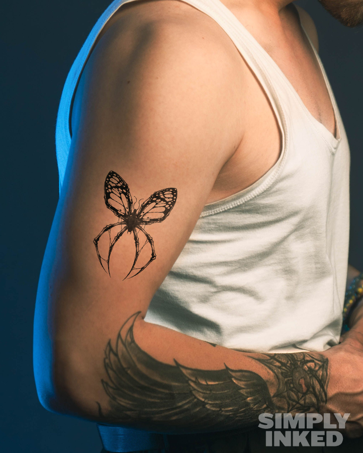 Butterfly Spider Tattoo