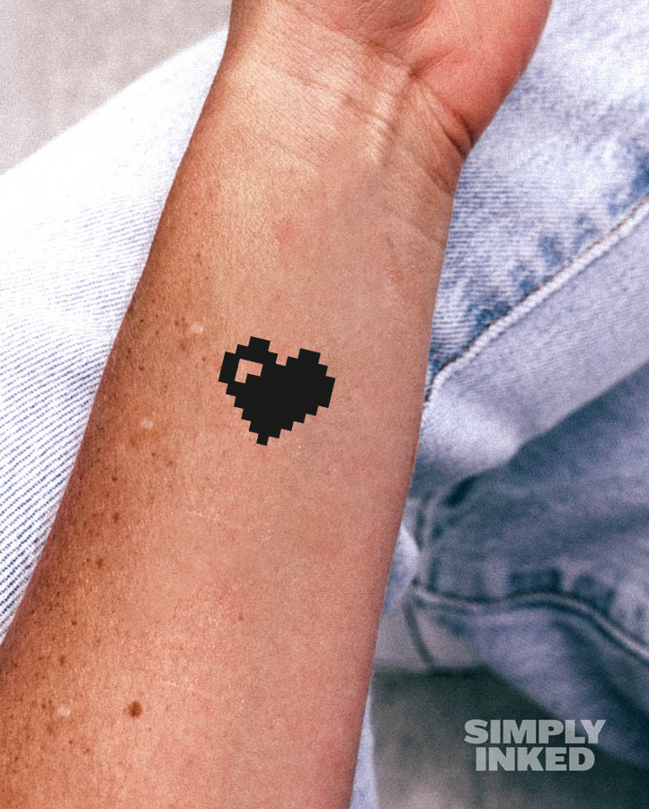 Minecraft Heart Tattoo