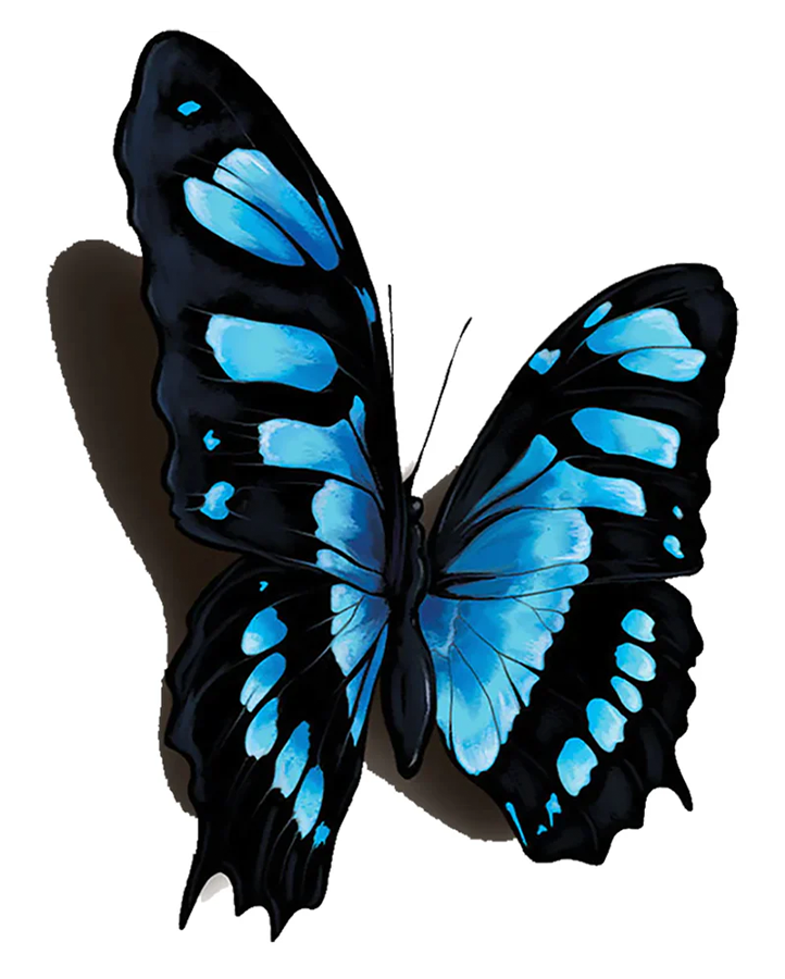 Azul 3D - Realistic Temporary Tattoo