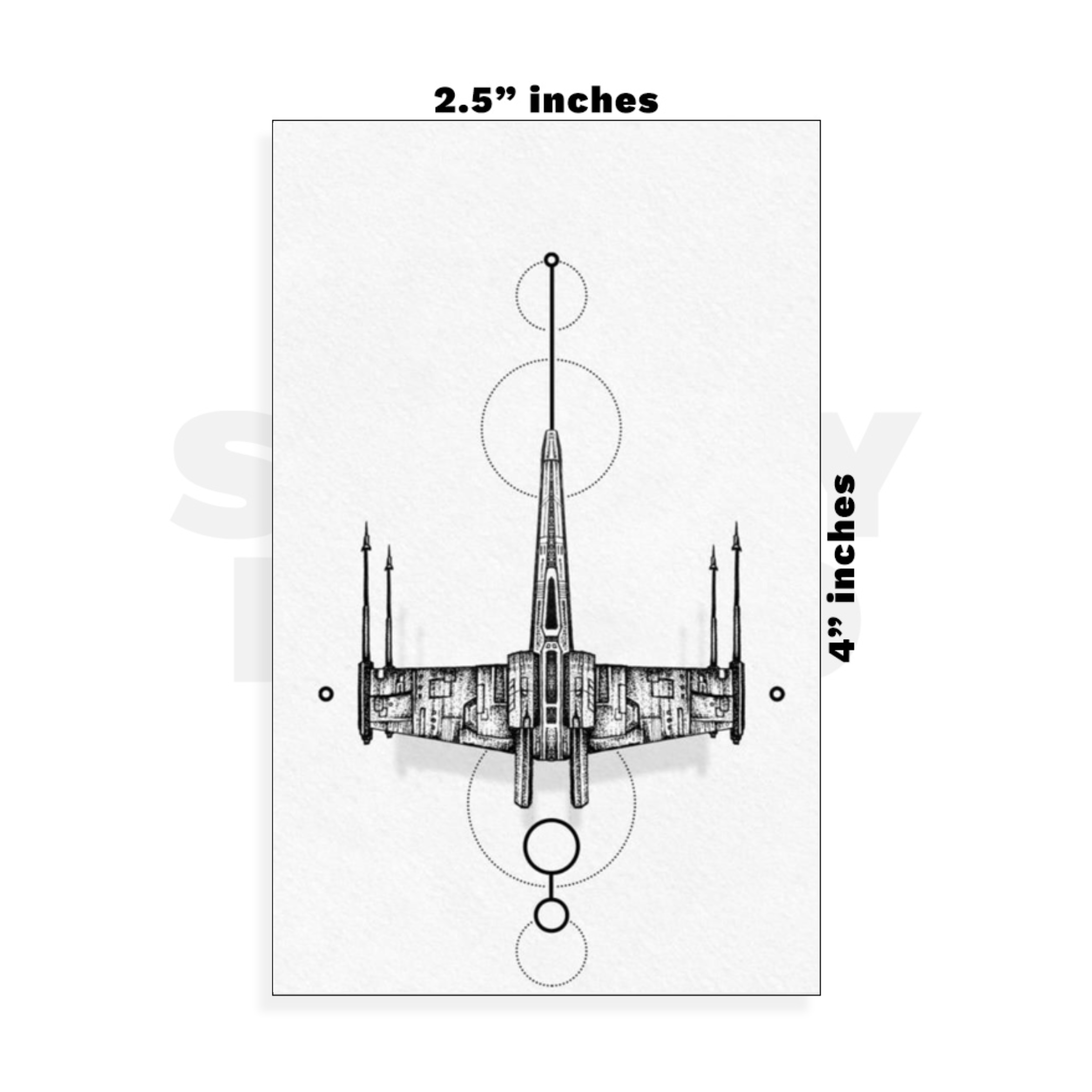 Custom Small - 2.5in x 4in