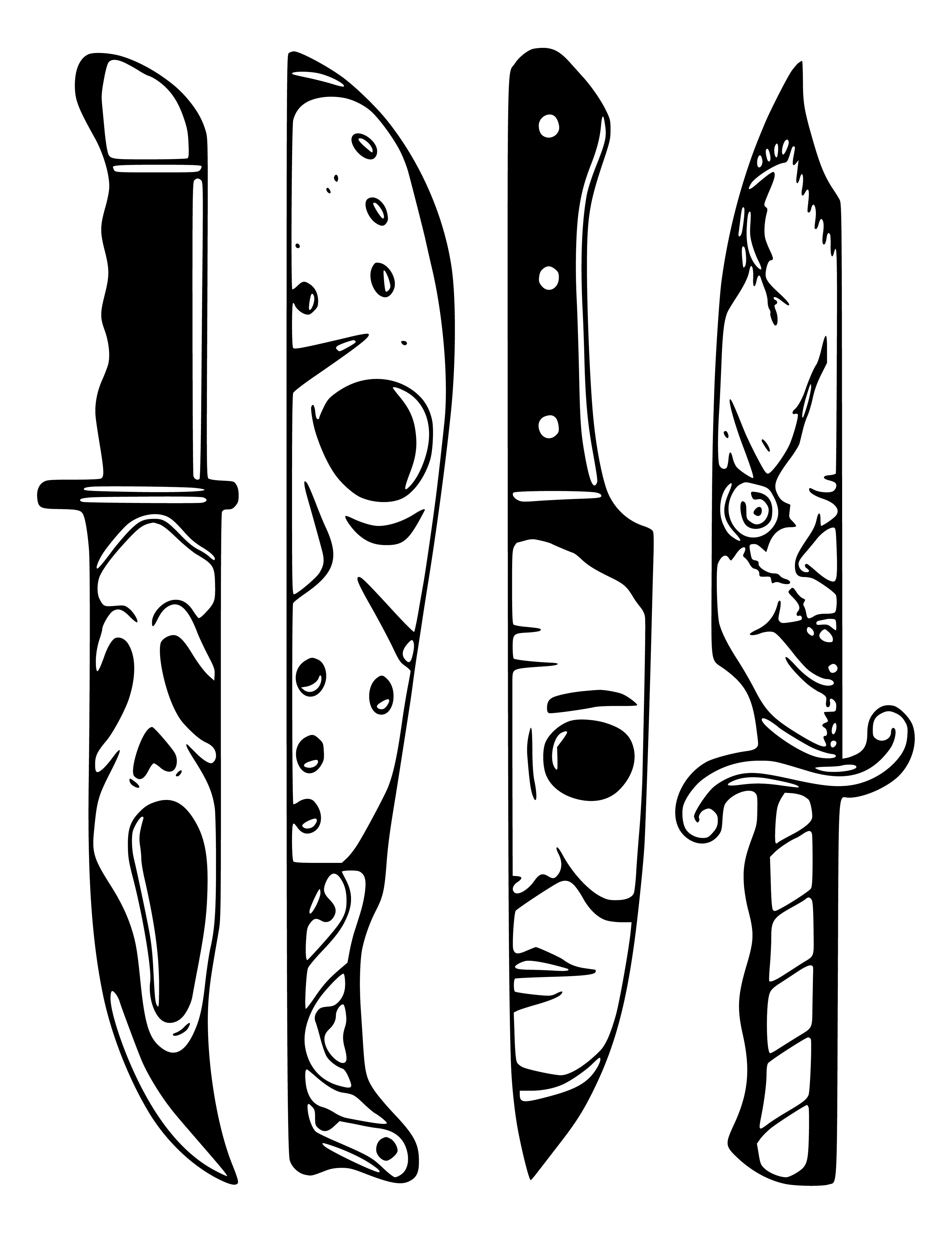 Halloween Knives Tattoo Bundle