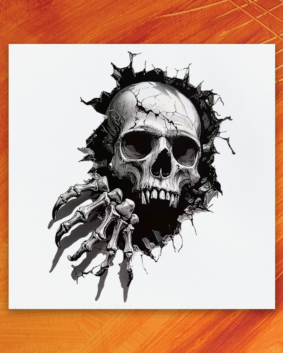 Peeking Skull Tattoo