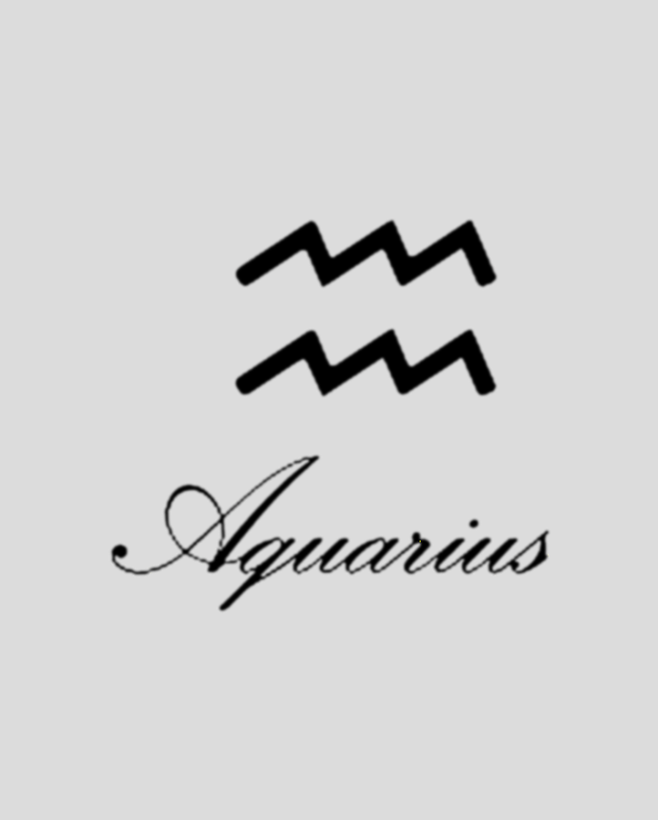Aquarius Astrology Tattoo - Semi Permanent