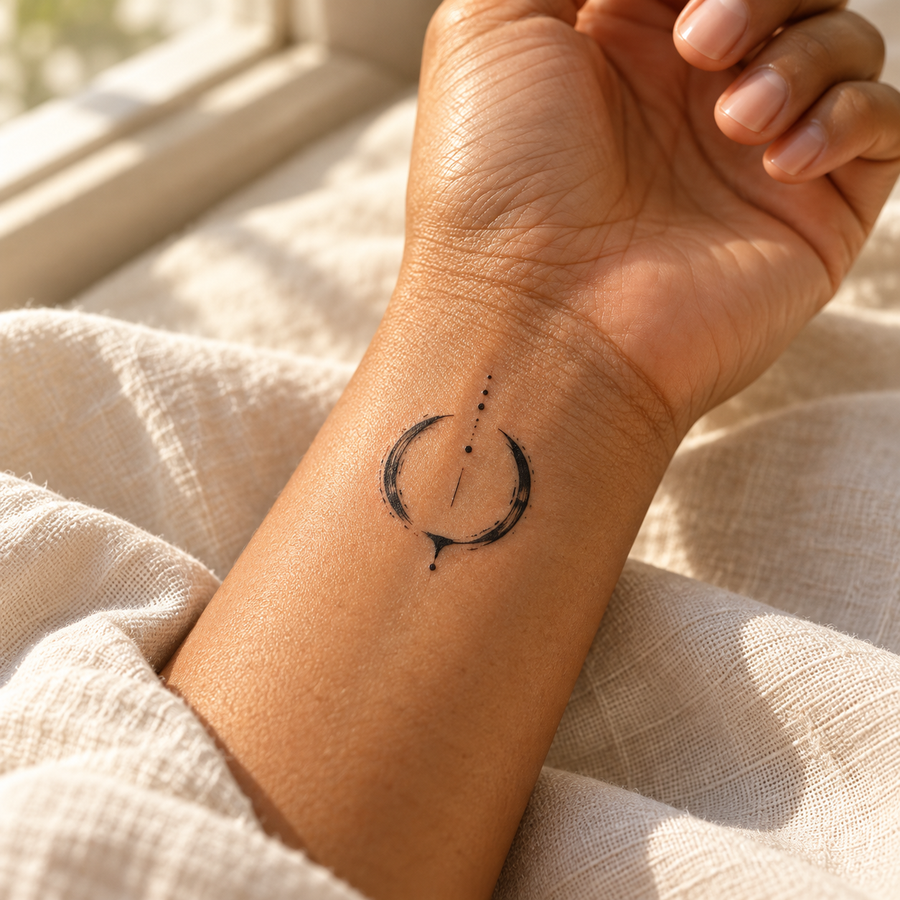 AI-generated tattoo placement concept for Let Go