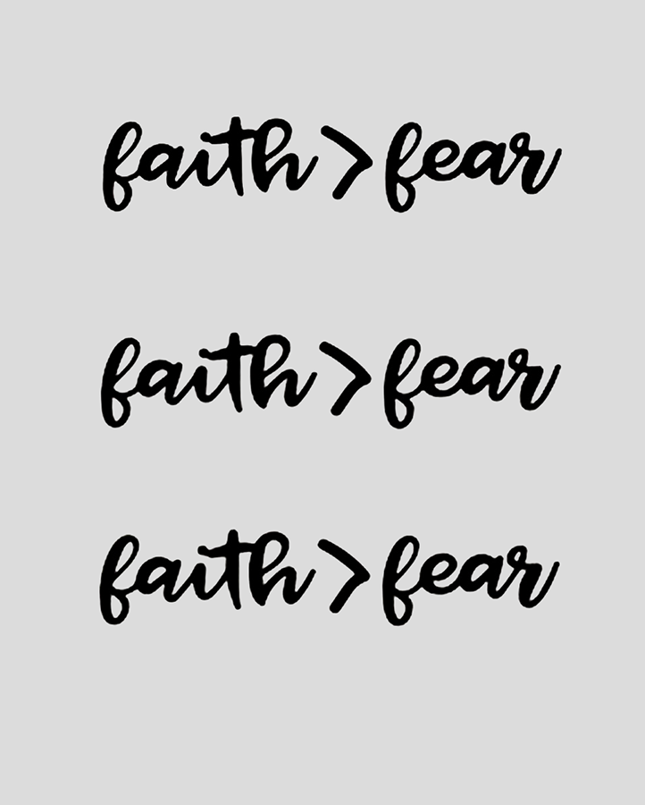 Faith > Fear Tattoo - Semi Permanent