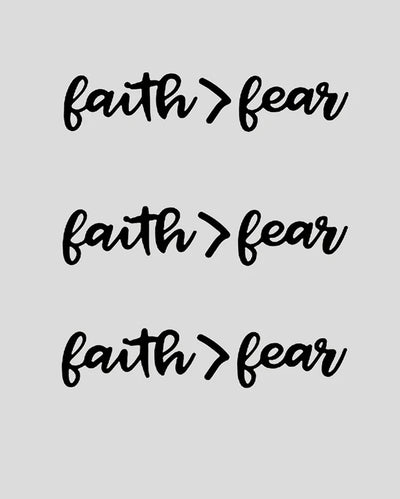 Faith > Fear Tattoo - Semi Permanent