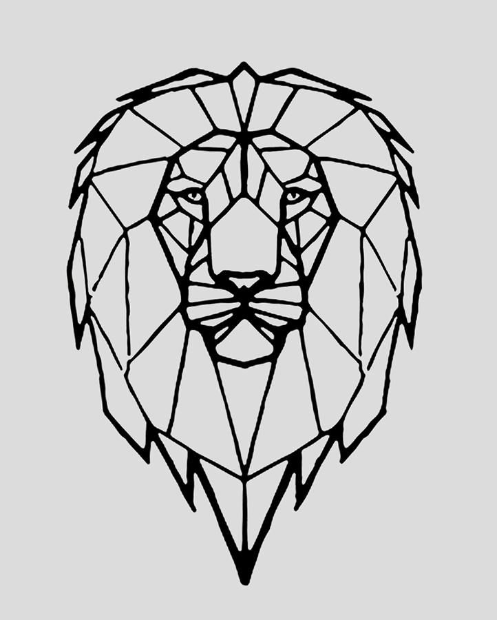 Geometric Lion Tattoo - Semi Permanent