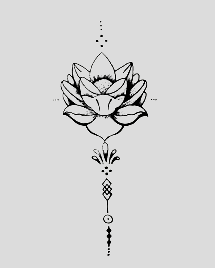 Lotus Flower Tattoo - Semi Permanent