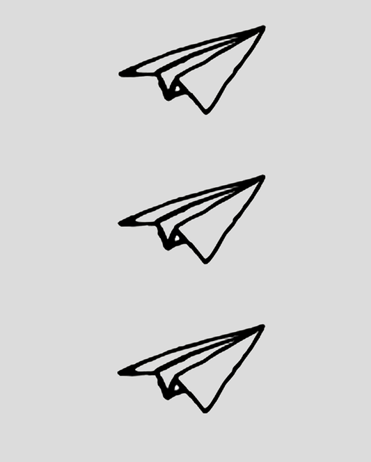 Paper Airplane Tattoo - Semi Permanent