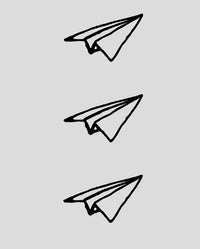 Paper Airplane Tattoo - Semi Permanent