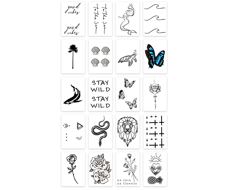 Summer tattoo Bundle (20 tattoos)