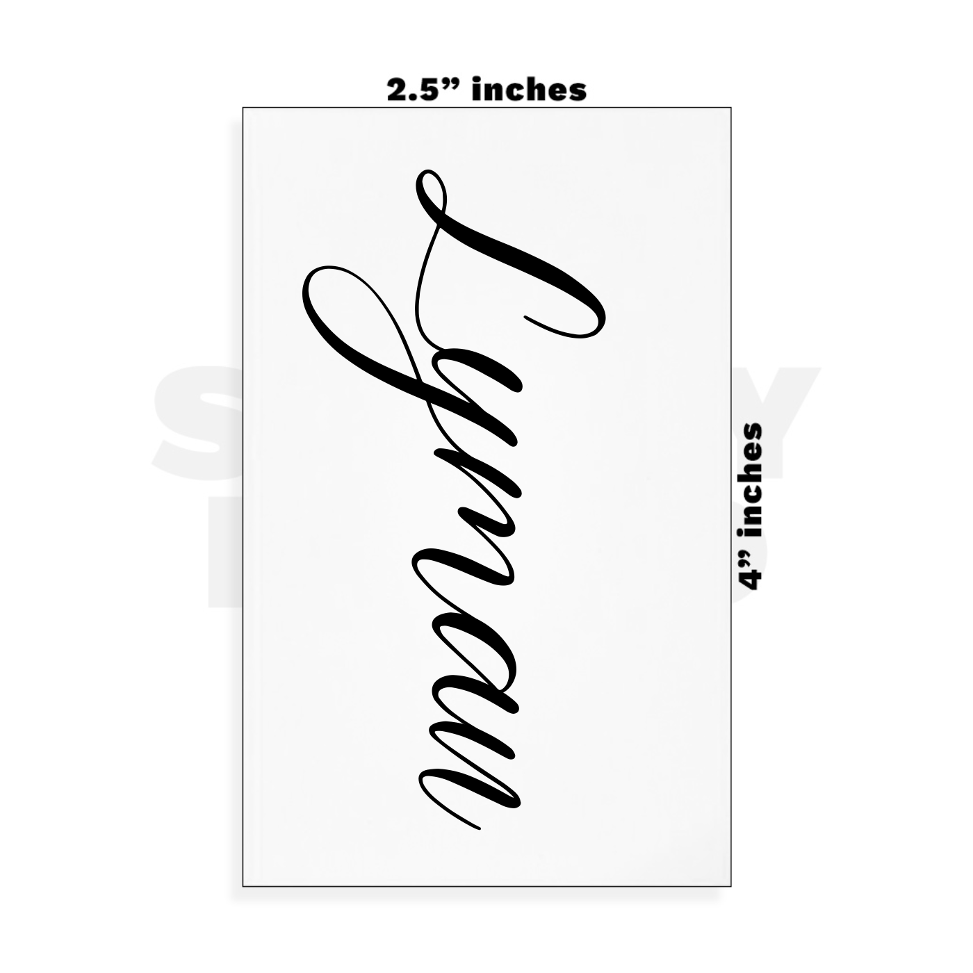 Custom Small - 2.5in x 4in