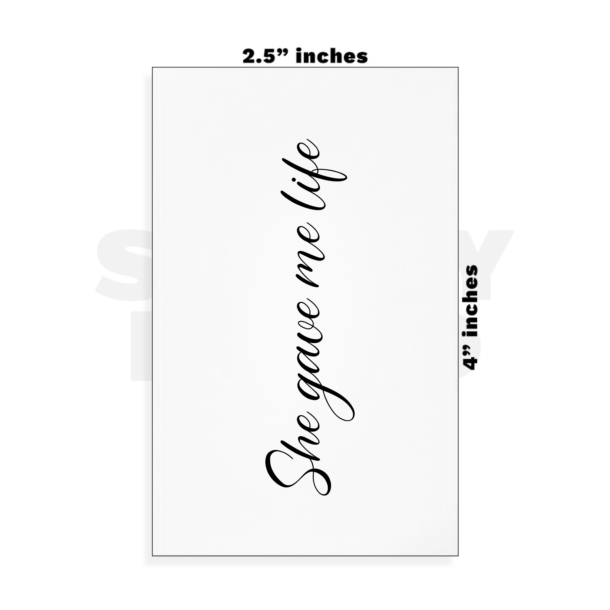 Custom Small - 2.5in x 4in