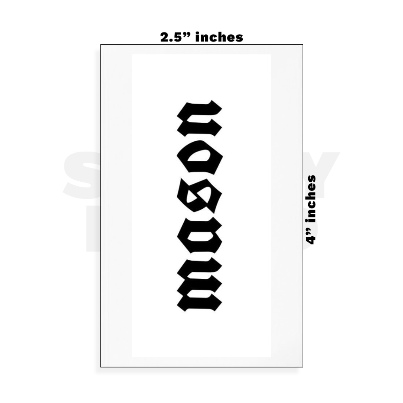 Custom Small - 2.5in x 4in