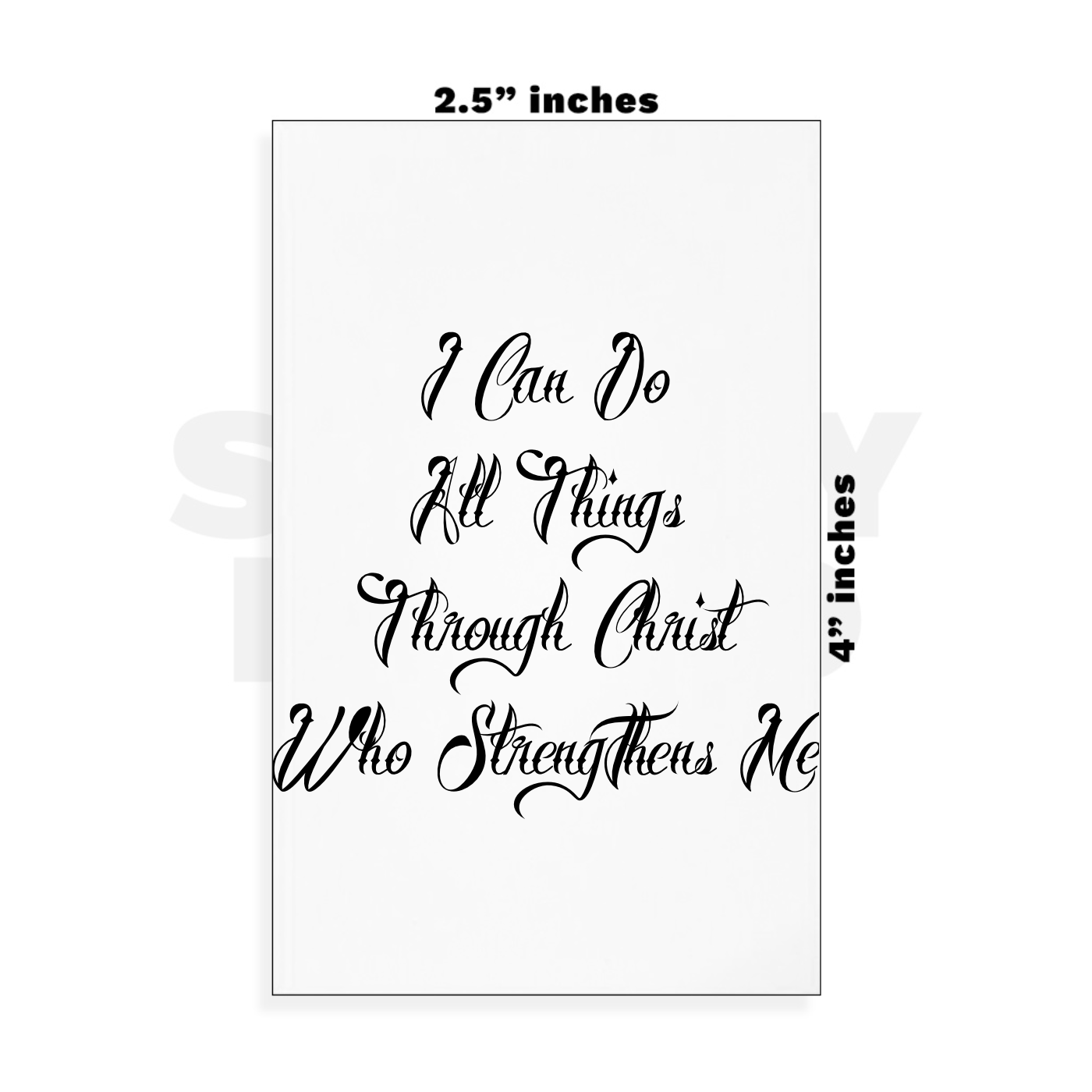 Custom Small - 2.5in x 4in