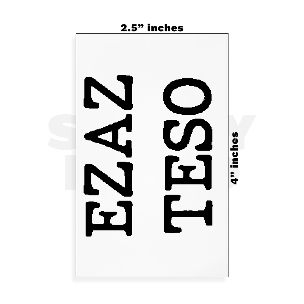 Custom Small - 2.5in x 4in