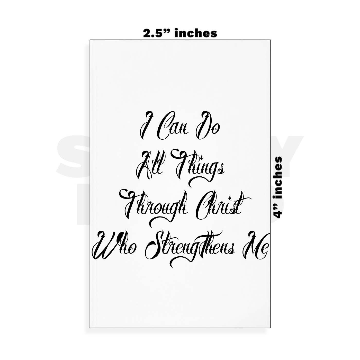 Custom Small - 2.5in x 4in