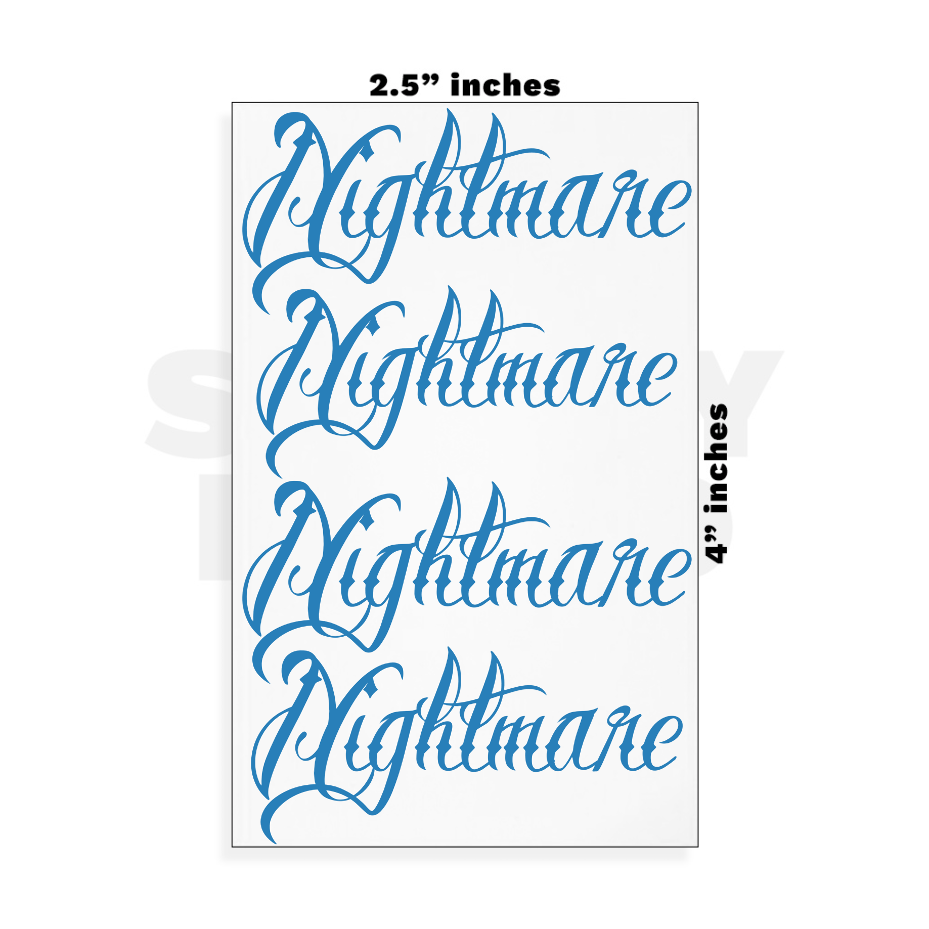 Custom Small - 2.5in x 4in