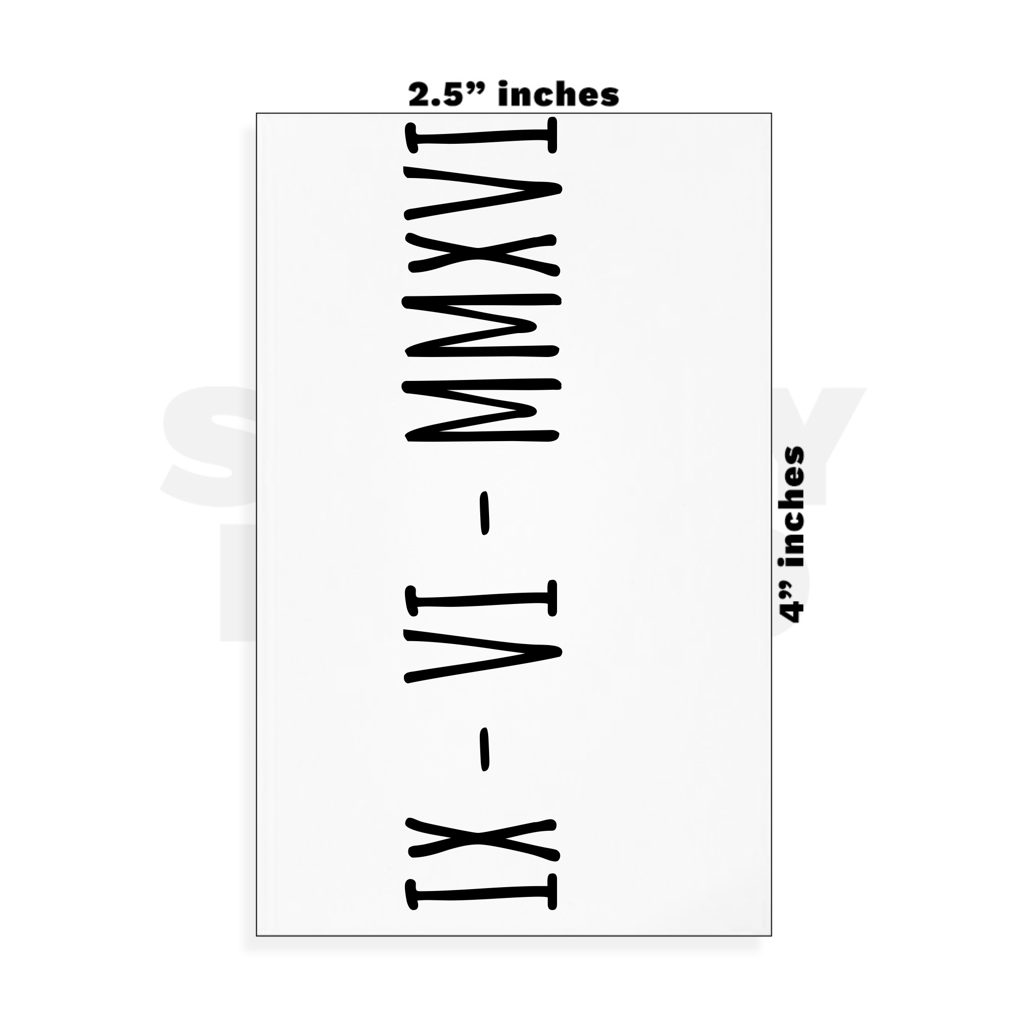 Custom Small - 2.5in x 4in