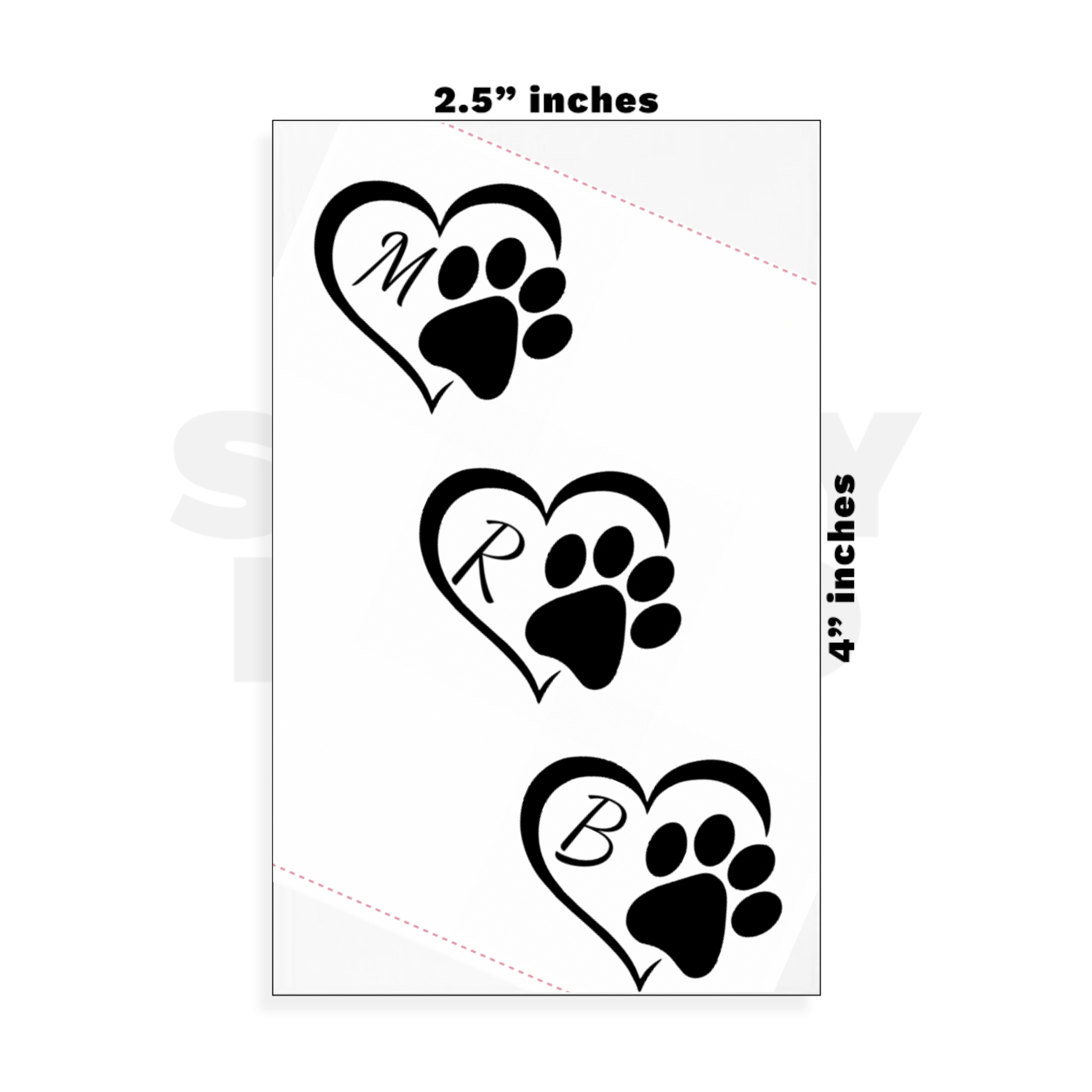 Custom Small - 2.5in x 4in