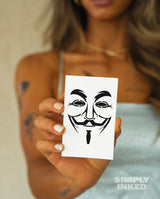 Anonymous Mask Tattoo