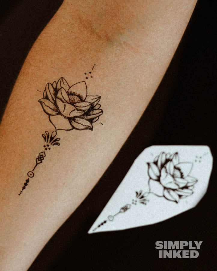 Lotus Flower Tattoo - Semi Permanent