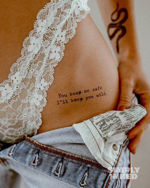 I'll keep you wild Temporary Tattoo - Simply Inked